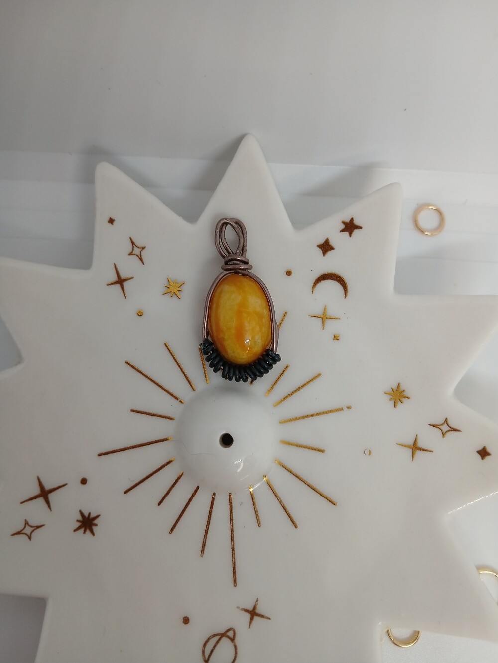 Handcrafted Baltic Yellow Amber Wire-Wrap Pendant